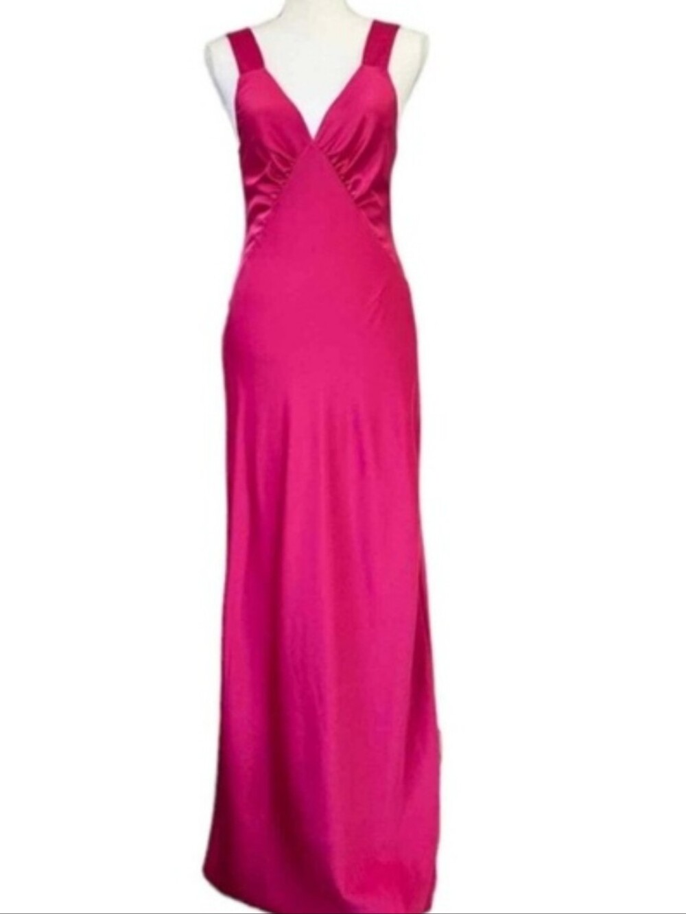 House of Harlow 1960 Fuchsia satiny Maxi Dress fully lined size M like new